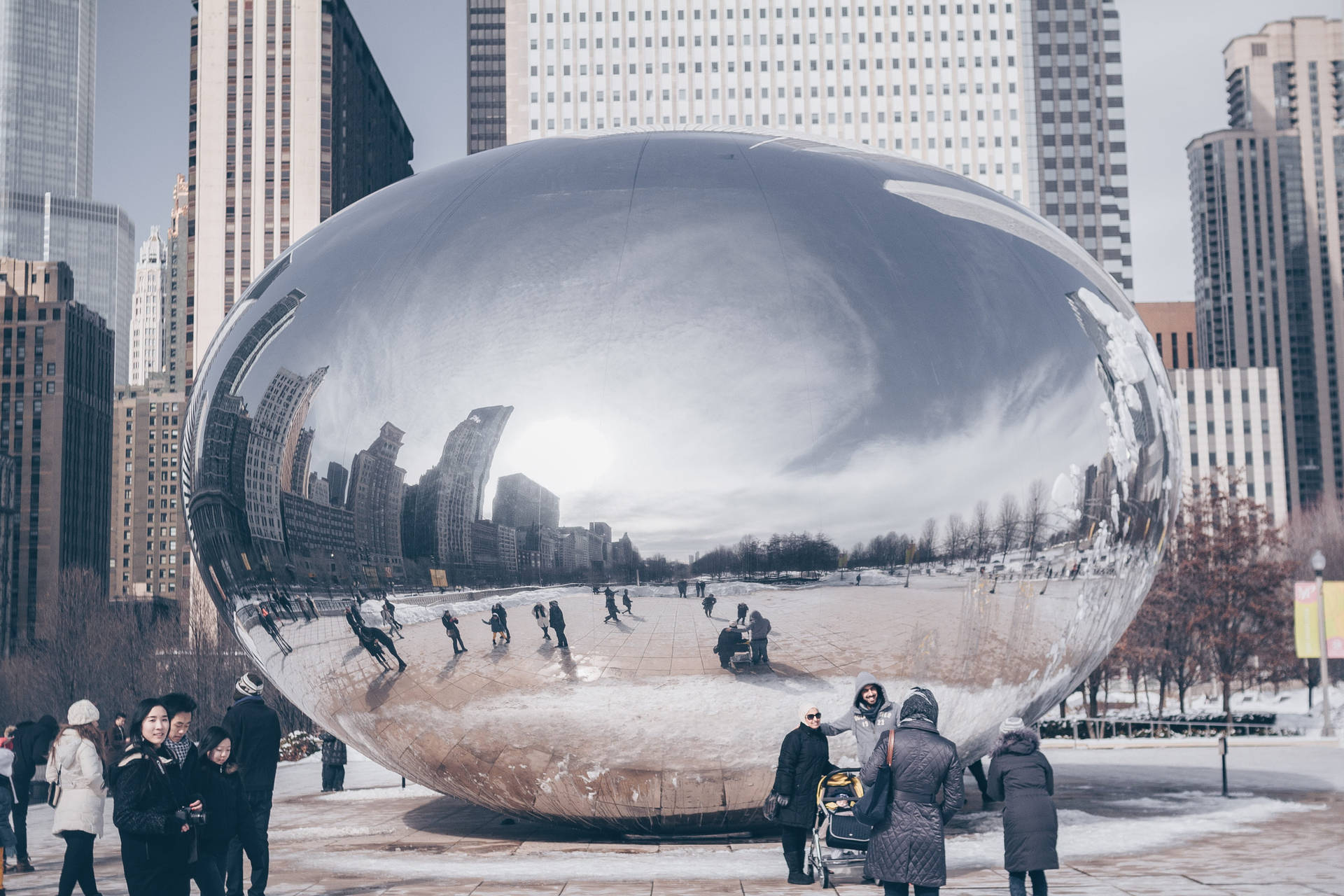 The Bean Chicago During Winter