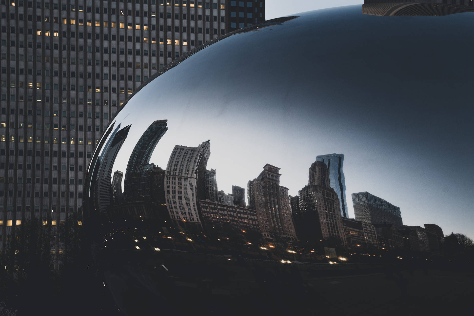 The Bean Chicago Evening Close Up