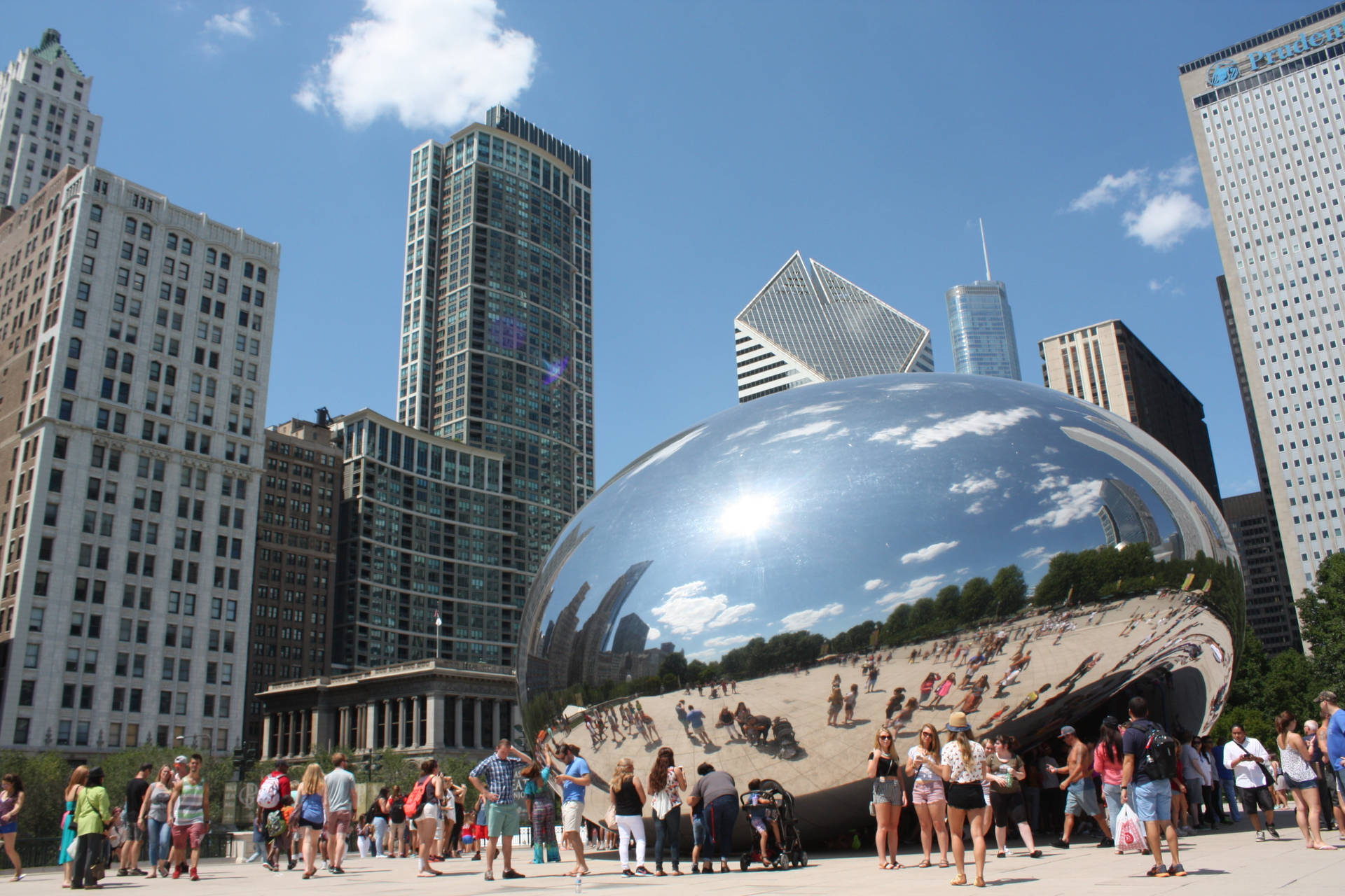 The Bean Chicago With Blue Sky