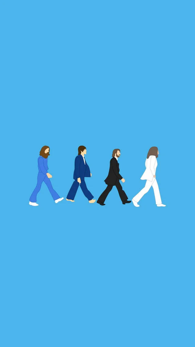 The Beatles Colored Walk Background