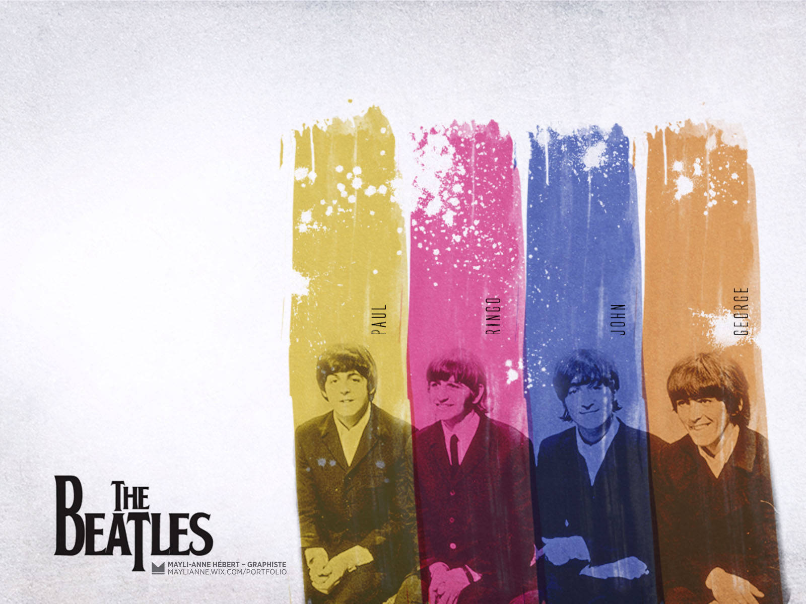 The Beatles Colorful Background