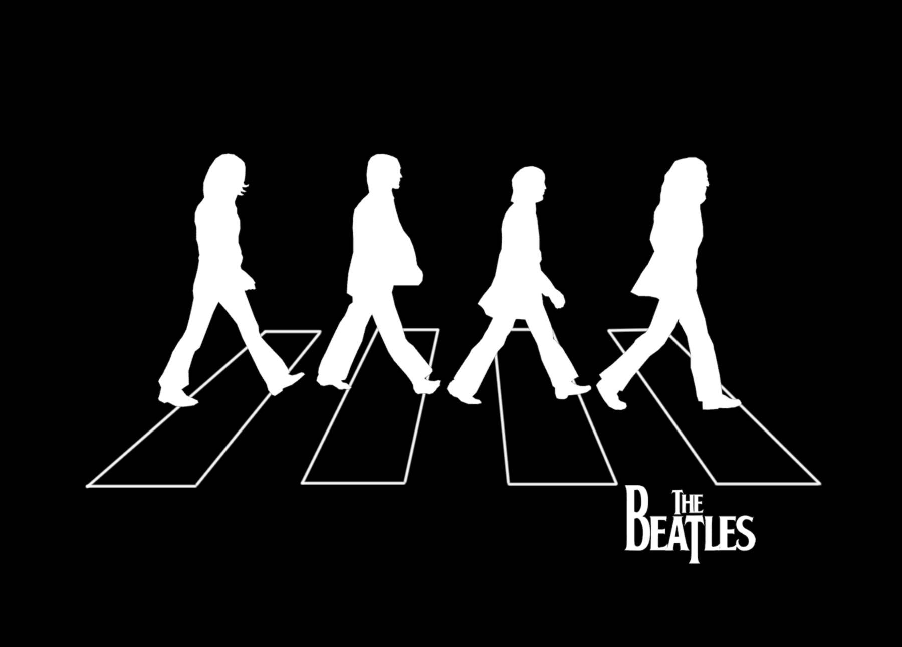 The Beatles Crosswalk Silhouette Background