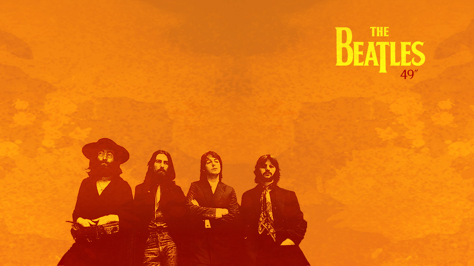 The Beatles Orange Background