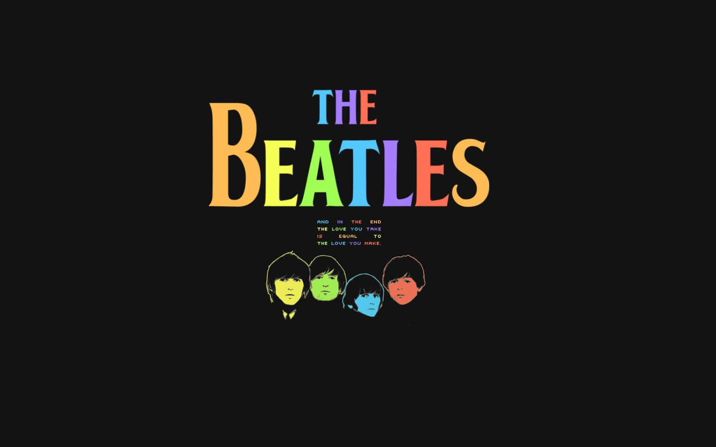 The Beatles Rainbow Background