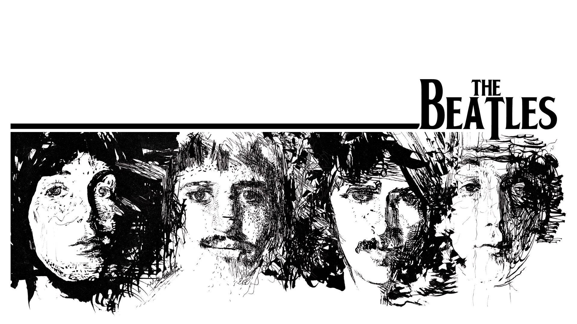 The Beatles Sketched Background