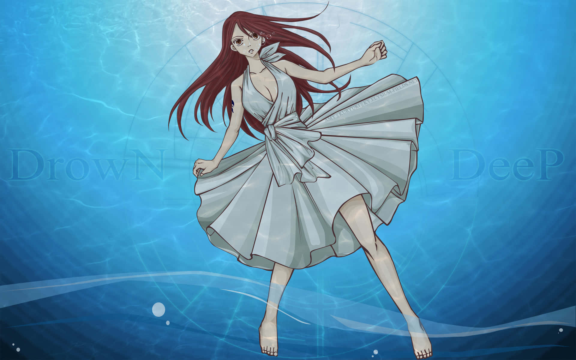 The Beautiful Mage Knight, Erza Scarlet. Background