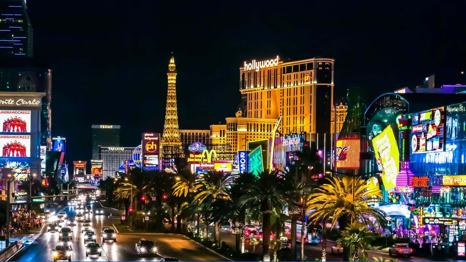 The Beautiful Skyline Of The City Of Las Vegas, Nevada. Background