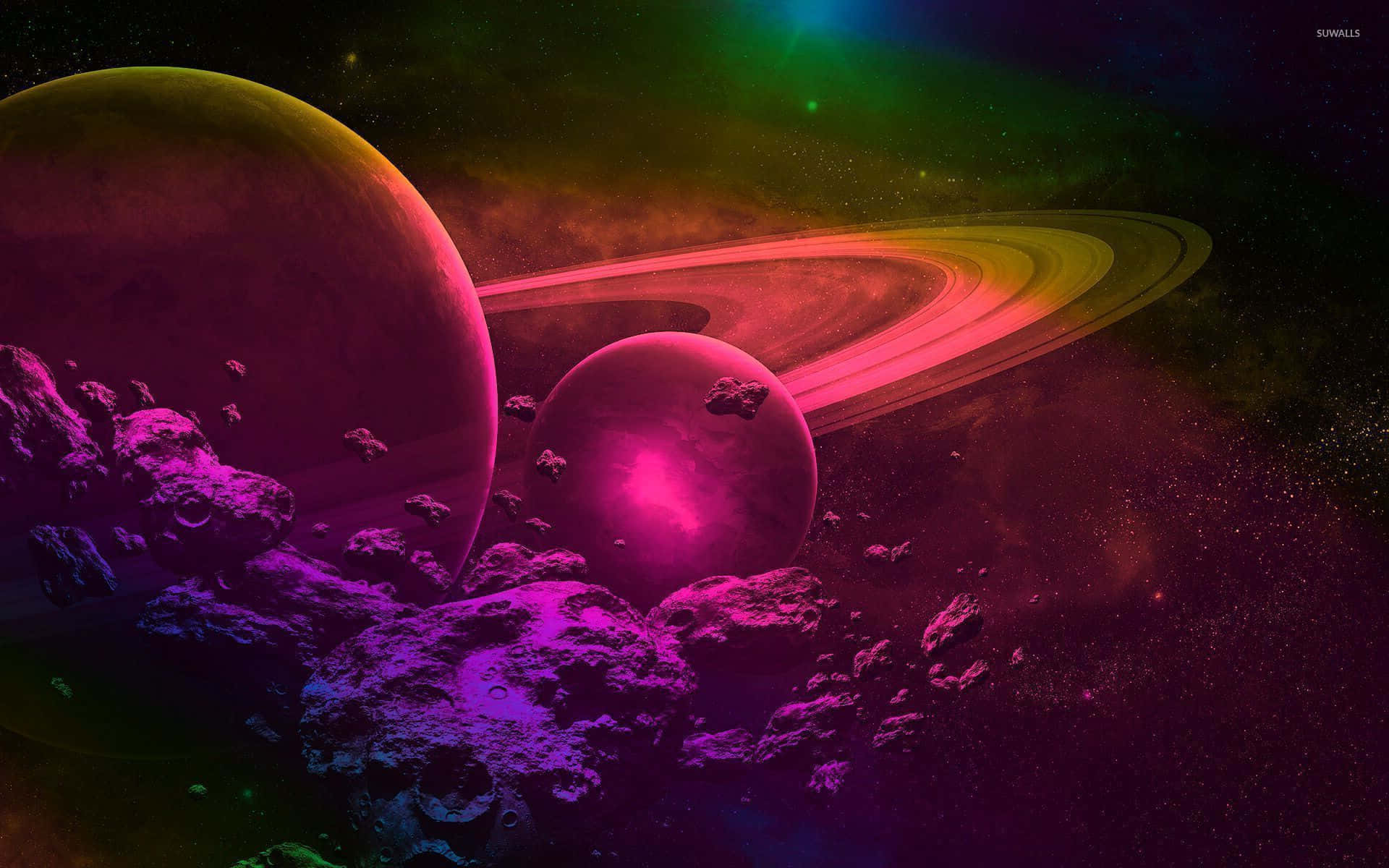 The Beauty Of A Futuristic Pink Space Background