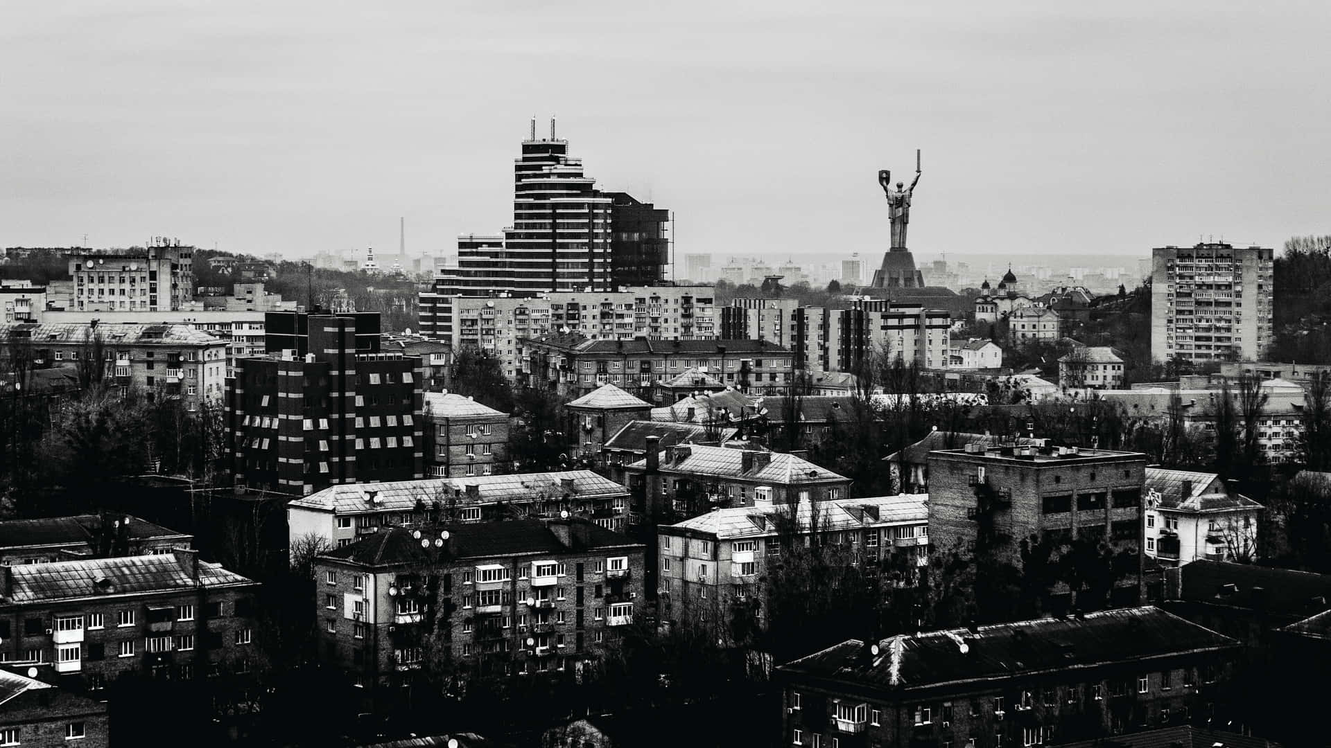 The Beauty Of Contrast, The City Of Black And White Background