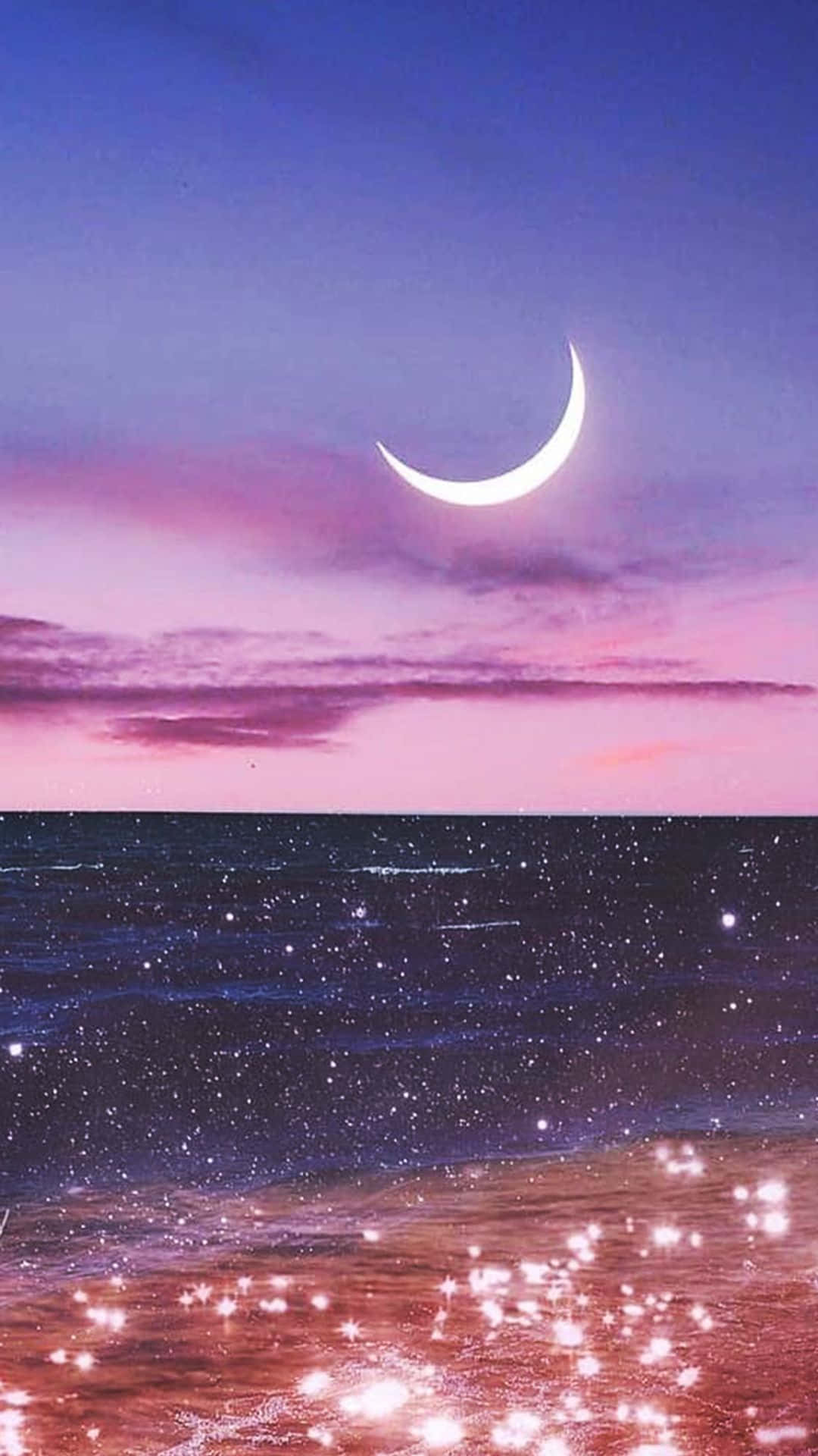 The Beauty Of Magic Moon Background