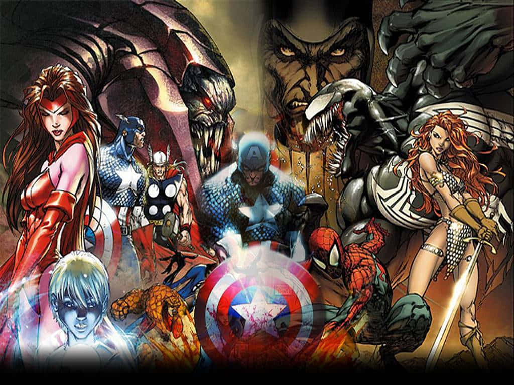 The Best Marvel Superheroes Assemble Background