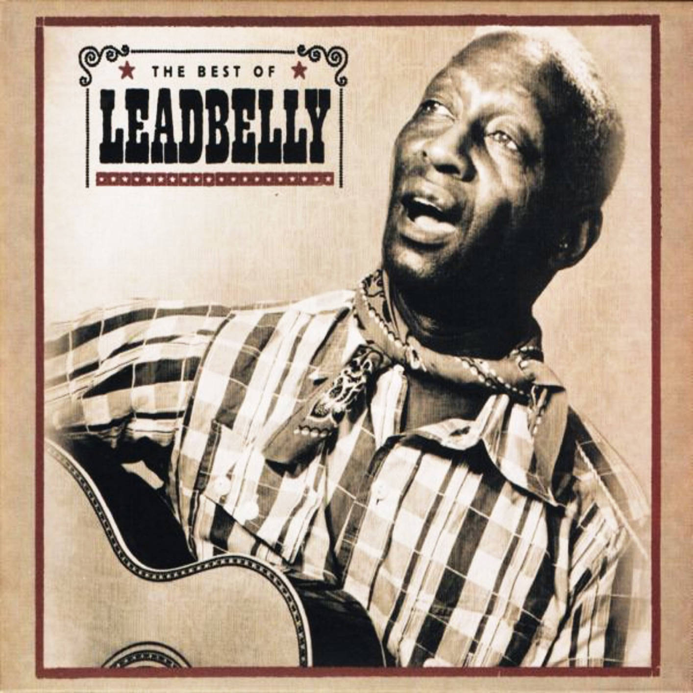 The Best Of Leadbelly Classic Record Album Cover Background