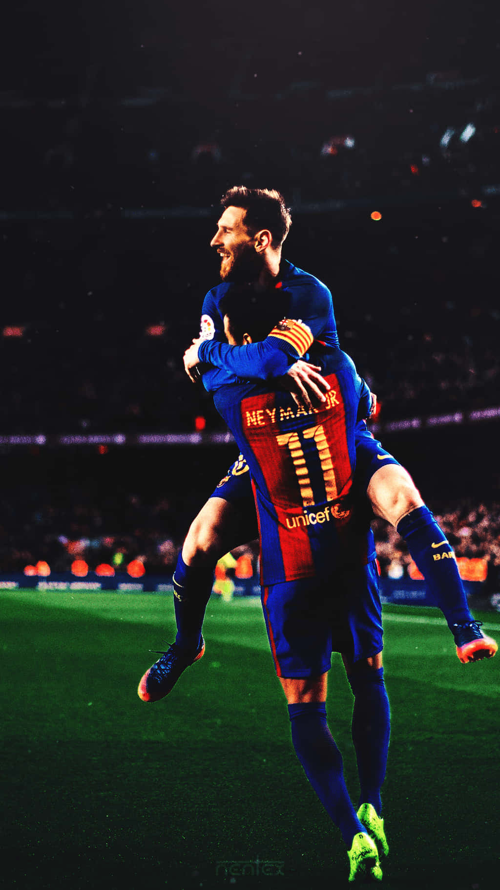 The Best Of The Best: Soccer Legends Messi And Neymar Background
