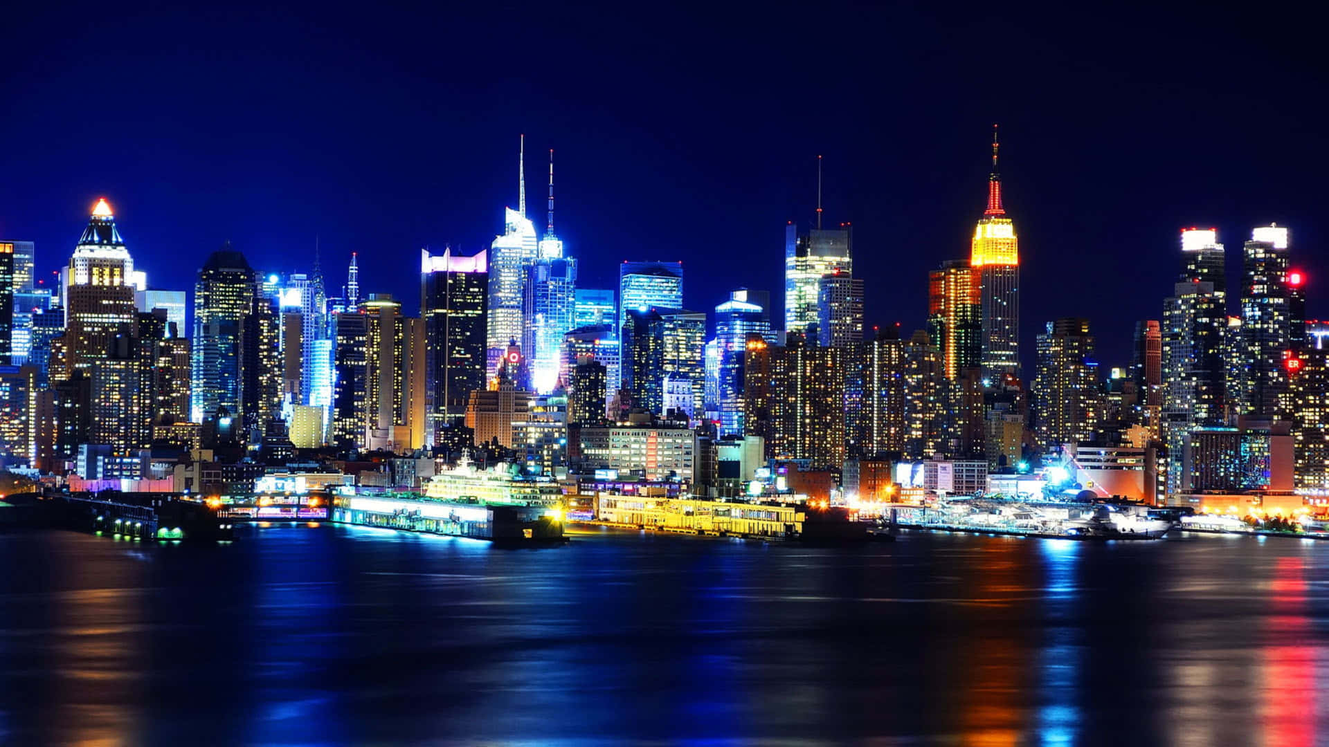 The Big Apple Shines Bright At Night.