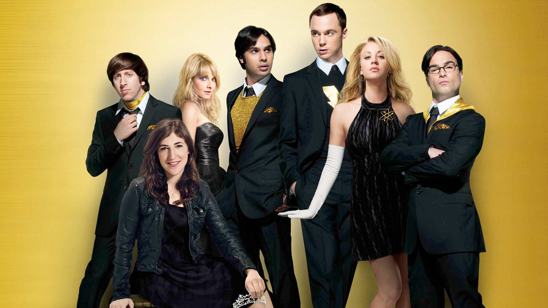 The Big Bang Theory Black Gold Background