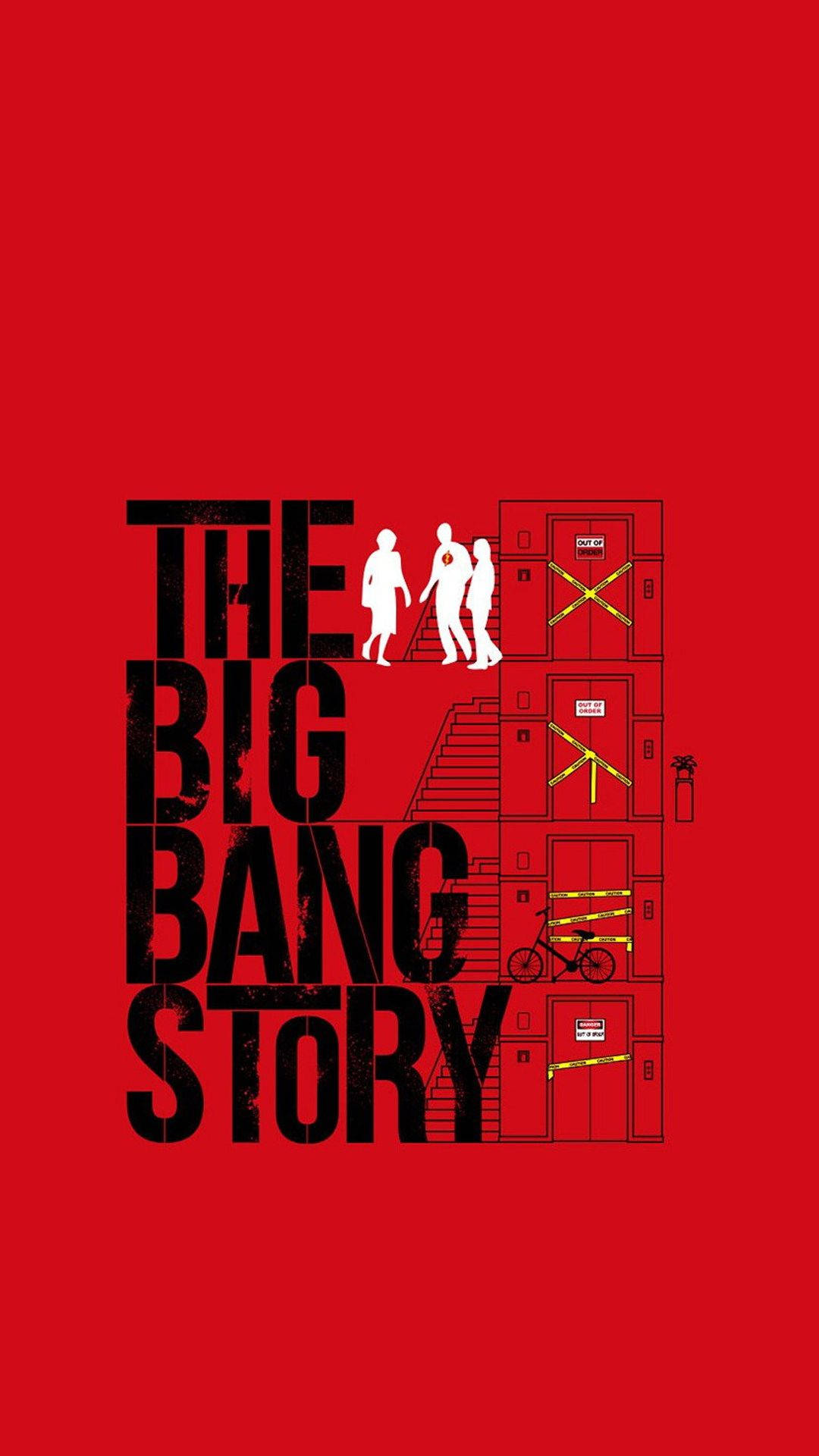 The Big Bang Theory Elevator Illustration Background