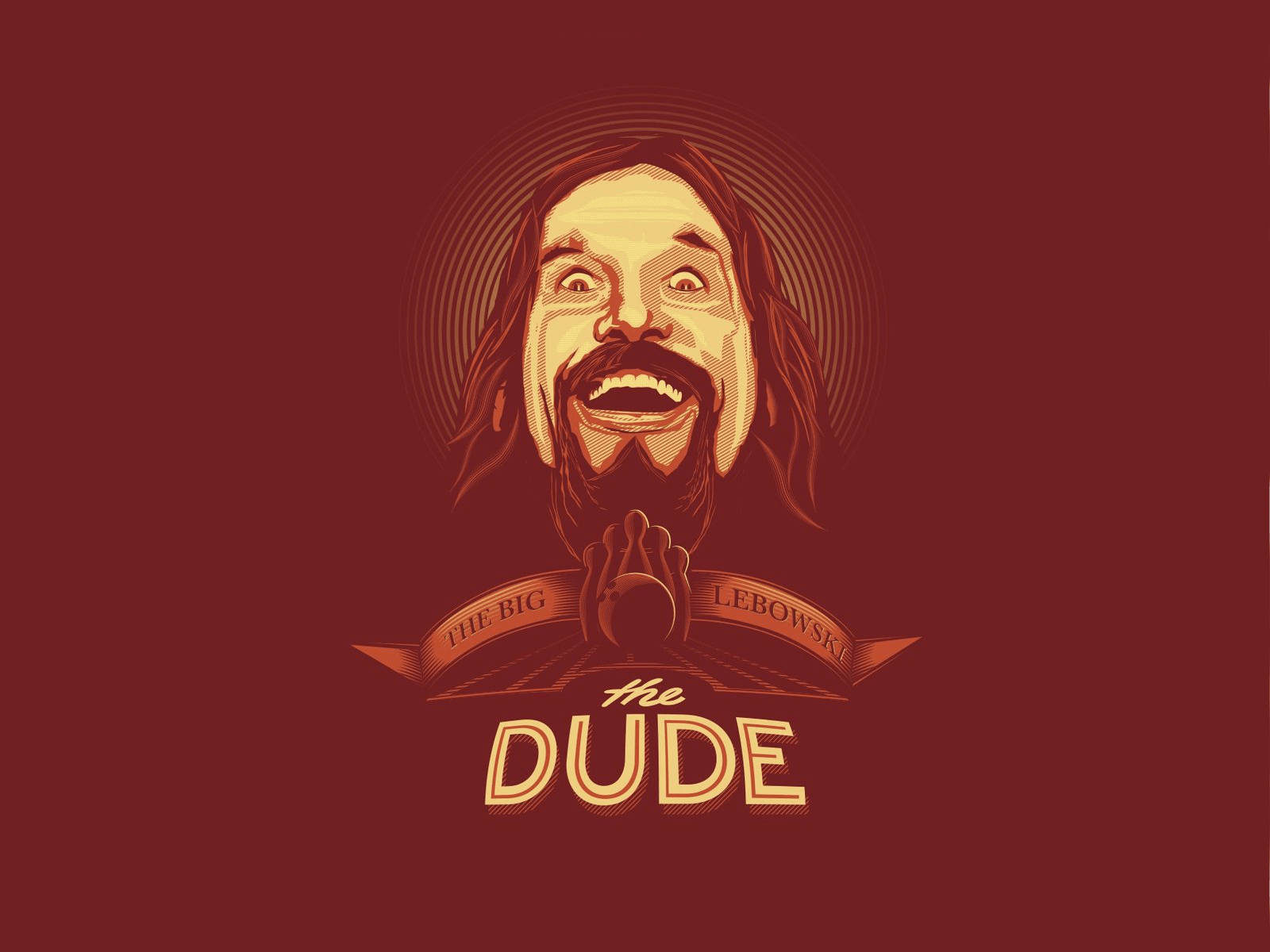 The Big Lebowski 1998 The Dude Vector Art Background