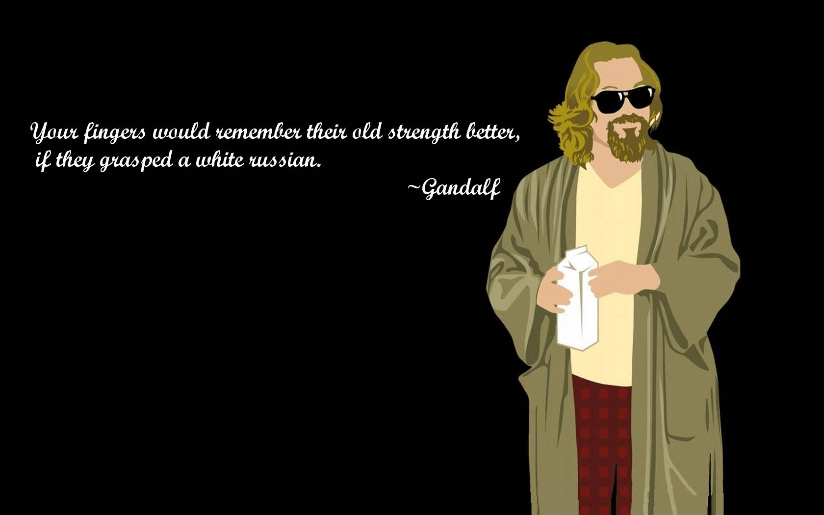 The Big Lebowski The Dude Gandalf Quote Art Background