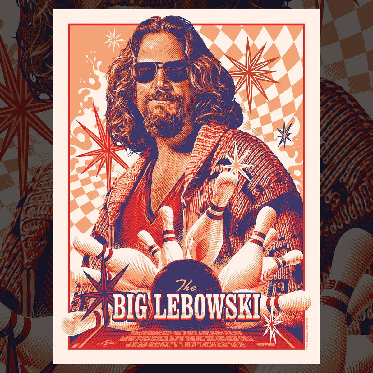 The Big Lebowski The Dude Retro Poster Art Background