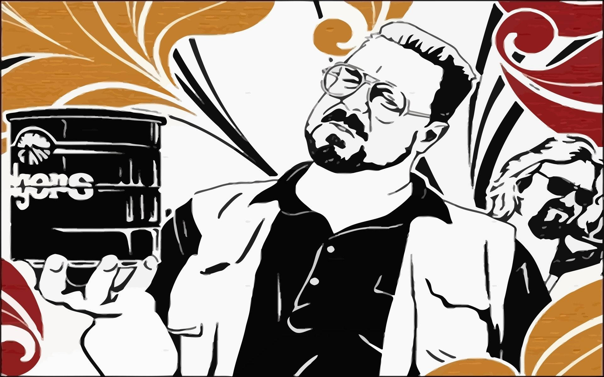 The Big Lebowski Walter Sobchak Floral Digital Art Background