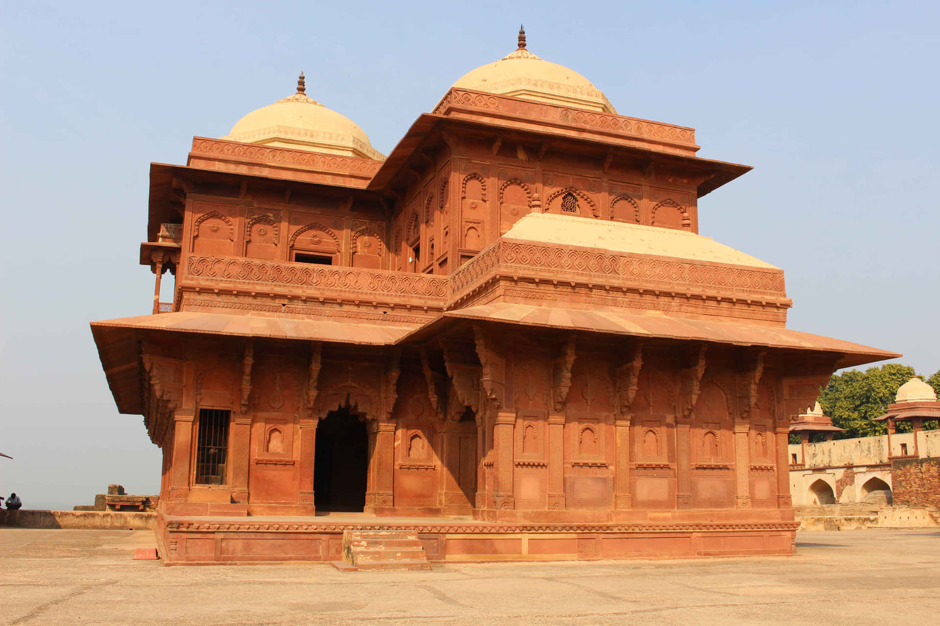 The Birbal Bhavan In Fatehpur Sikri Background