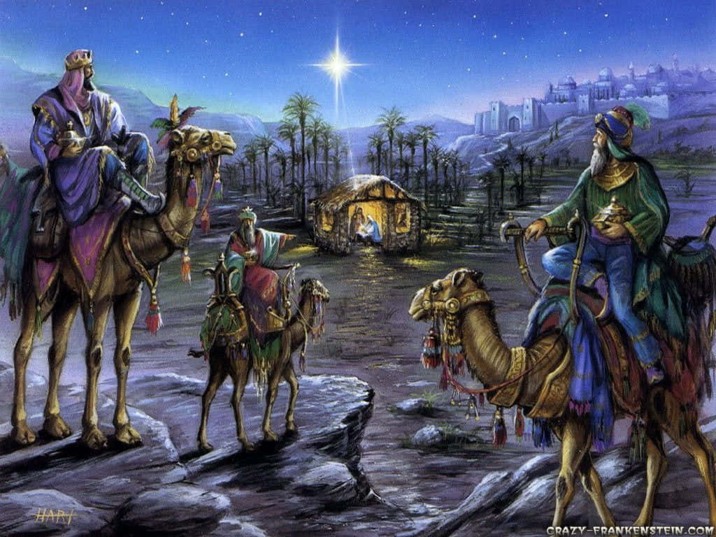 The Birth Of Jesus At Christmas Background