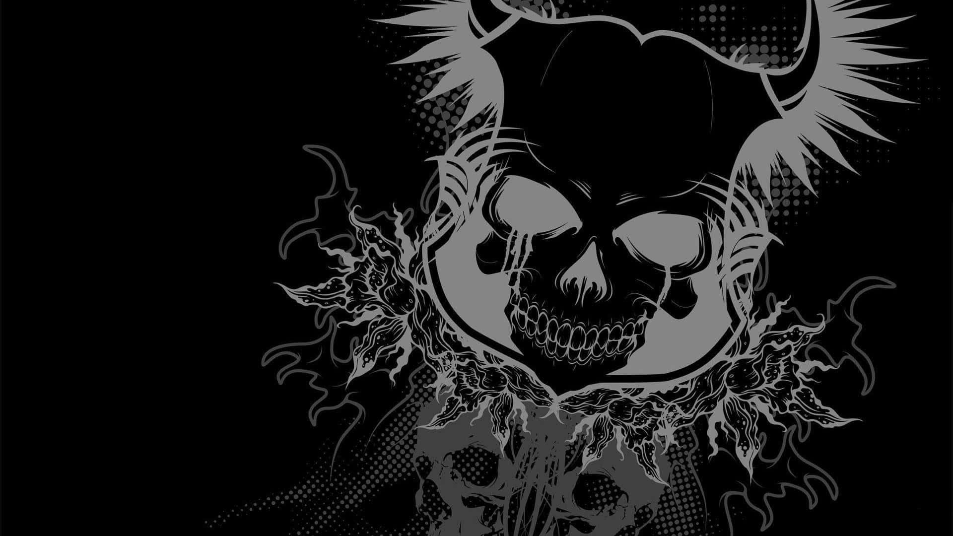 The Black Skeleton Background