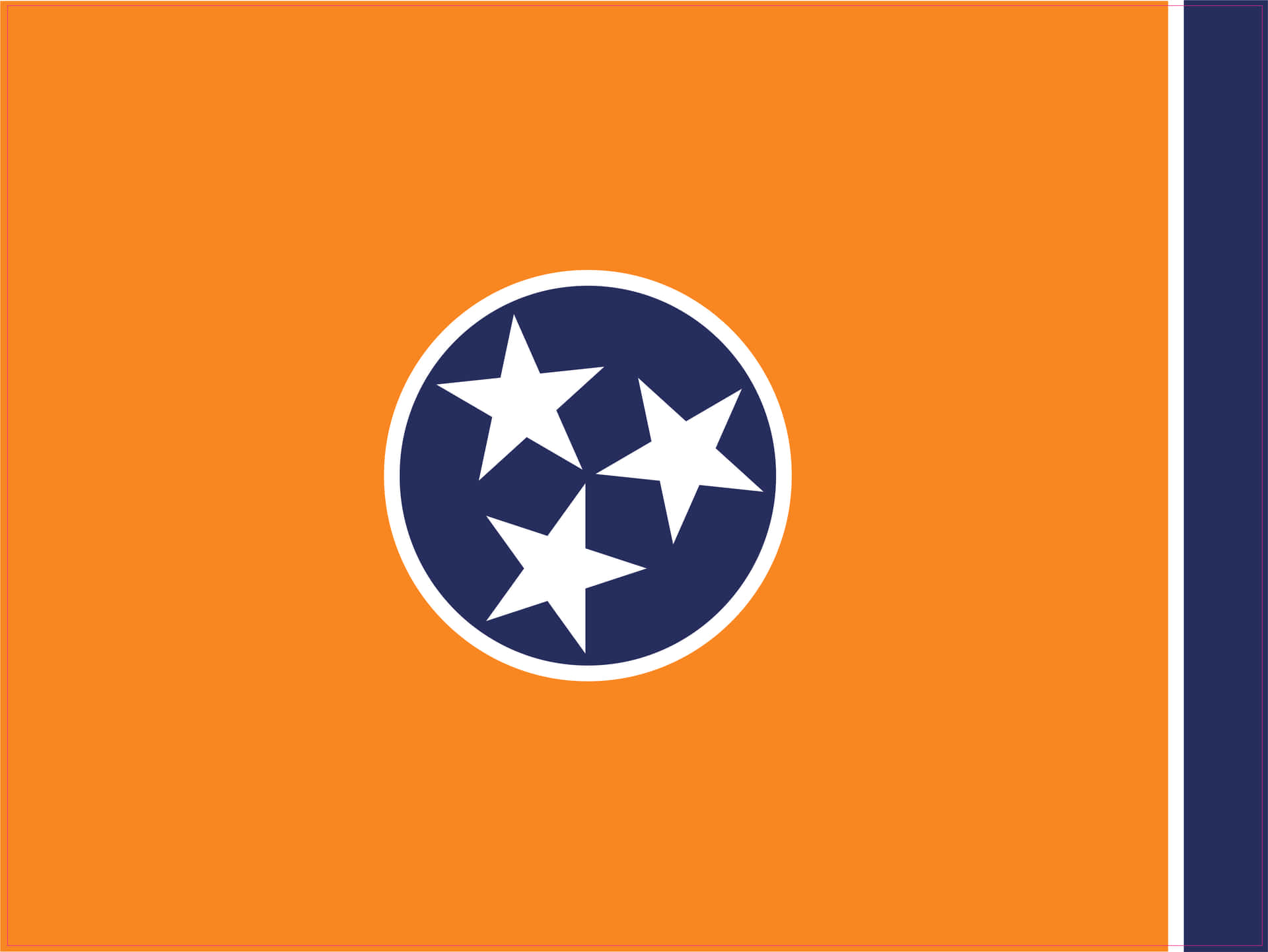 The Blue And White Stripes Of The Tennessee Flag.