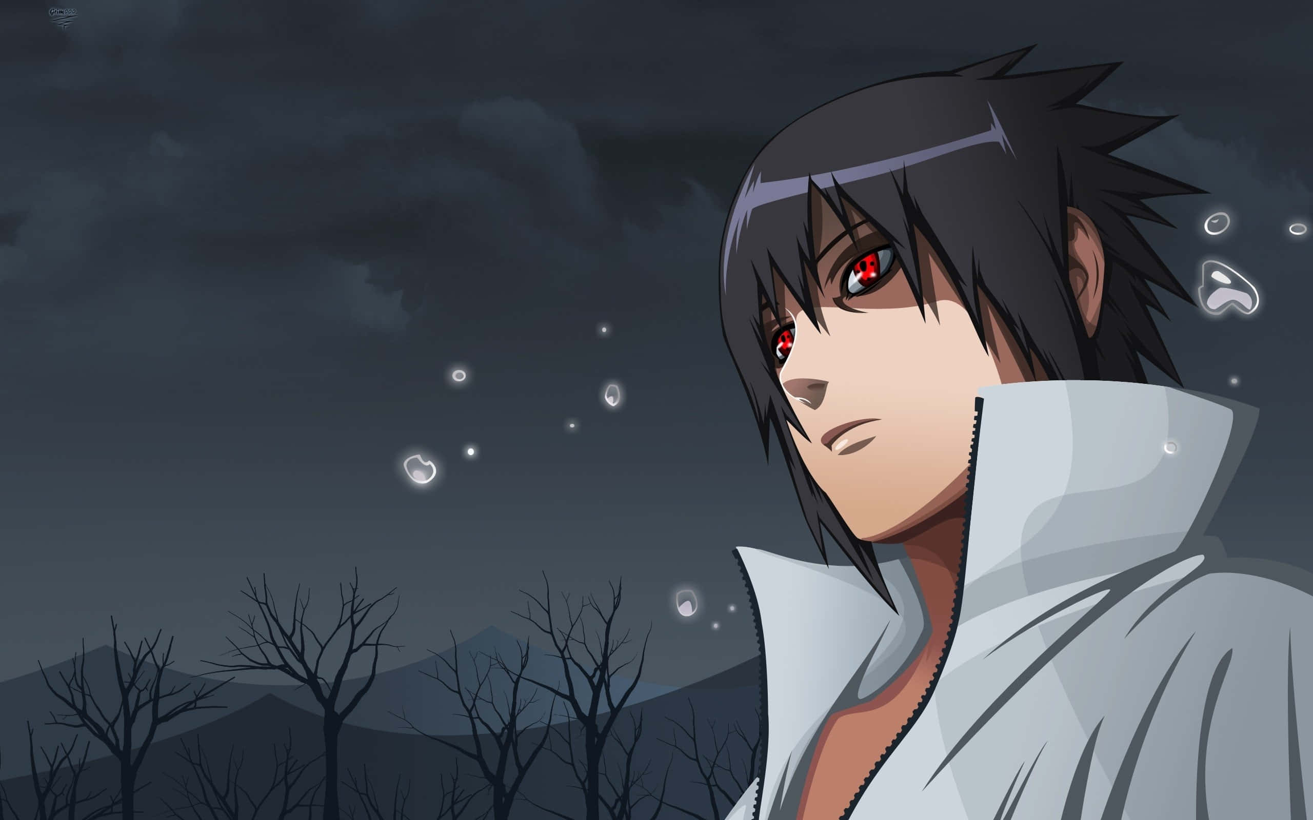 The Blue Eyes Of Naruto's Sasuke Background