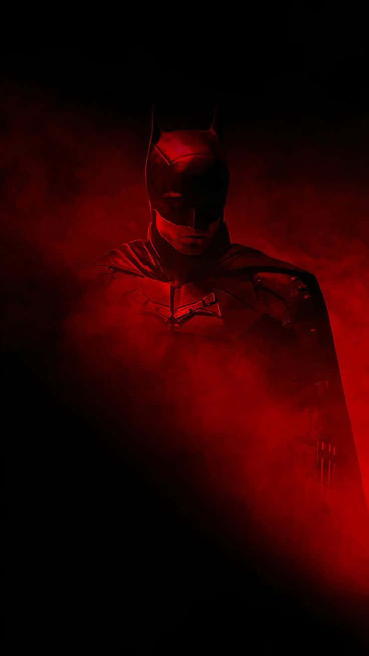 The Bold Red Batman Logo Background