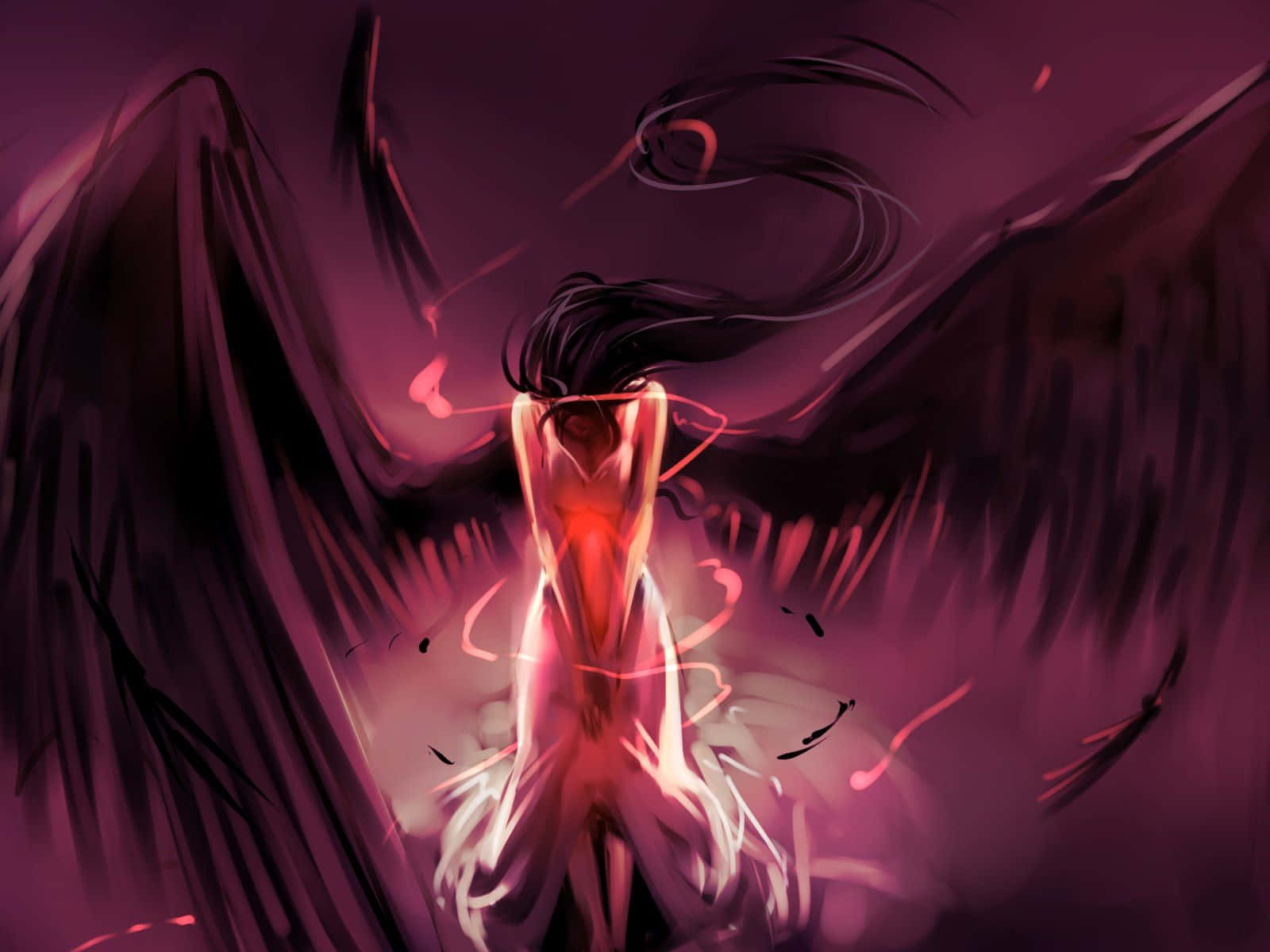 The Boldness Of Black And Red Anime Background