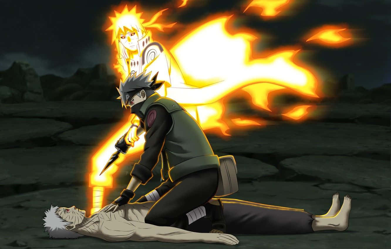 “the Bonds Of Friendship - Kakashi And Obito” Background