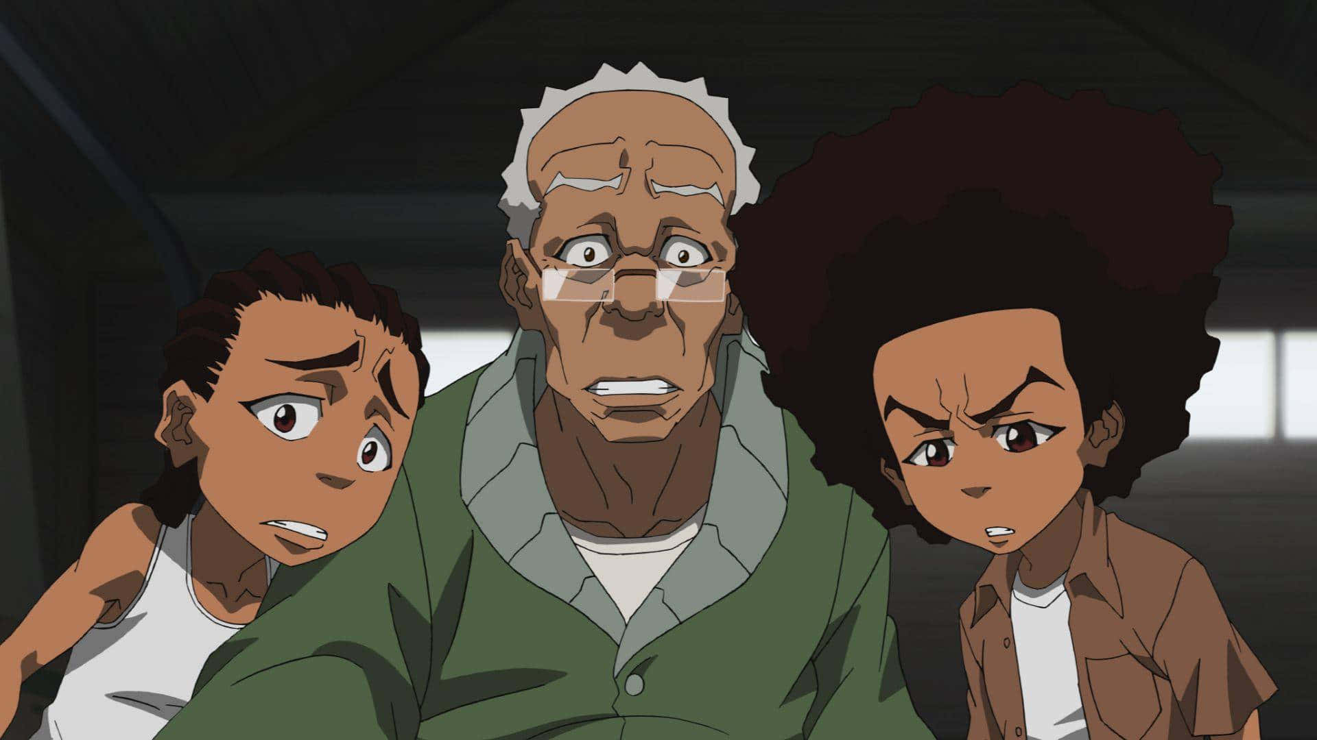 The_ Boondocks_ Characters_ Shocked_ Expression Background