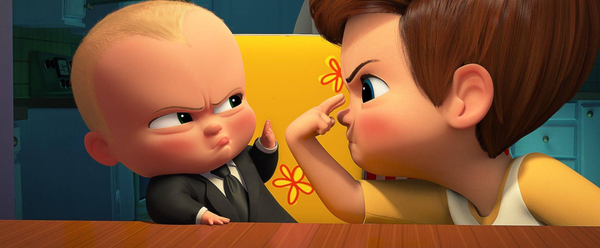 The Boss Baby Arguing With Tim Background