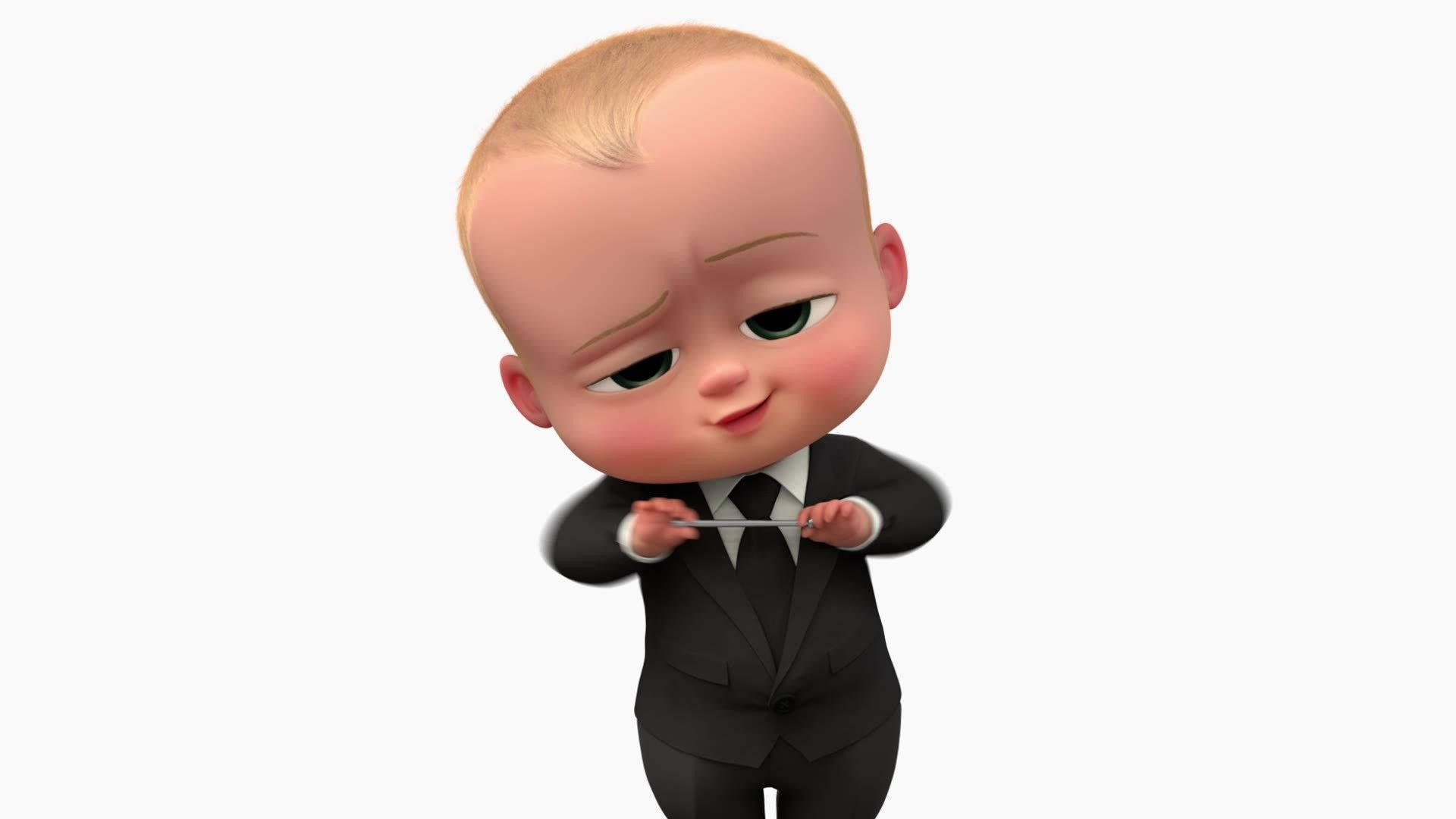 The Boss Baby In Black Suit Background