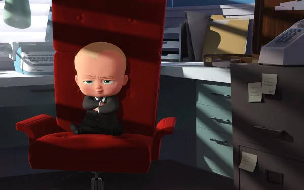 The Boss Baby In Office Room Background