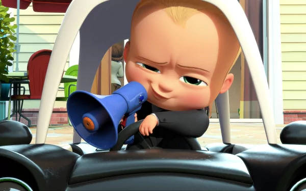 The Boss Baby On Black Car Background