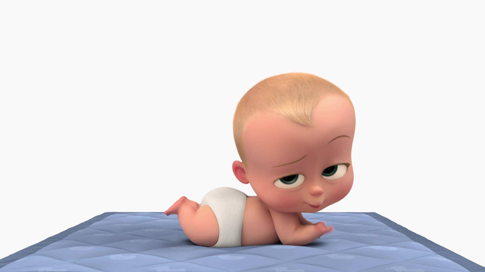The Boss Baby On Diapers Background