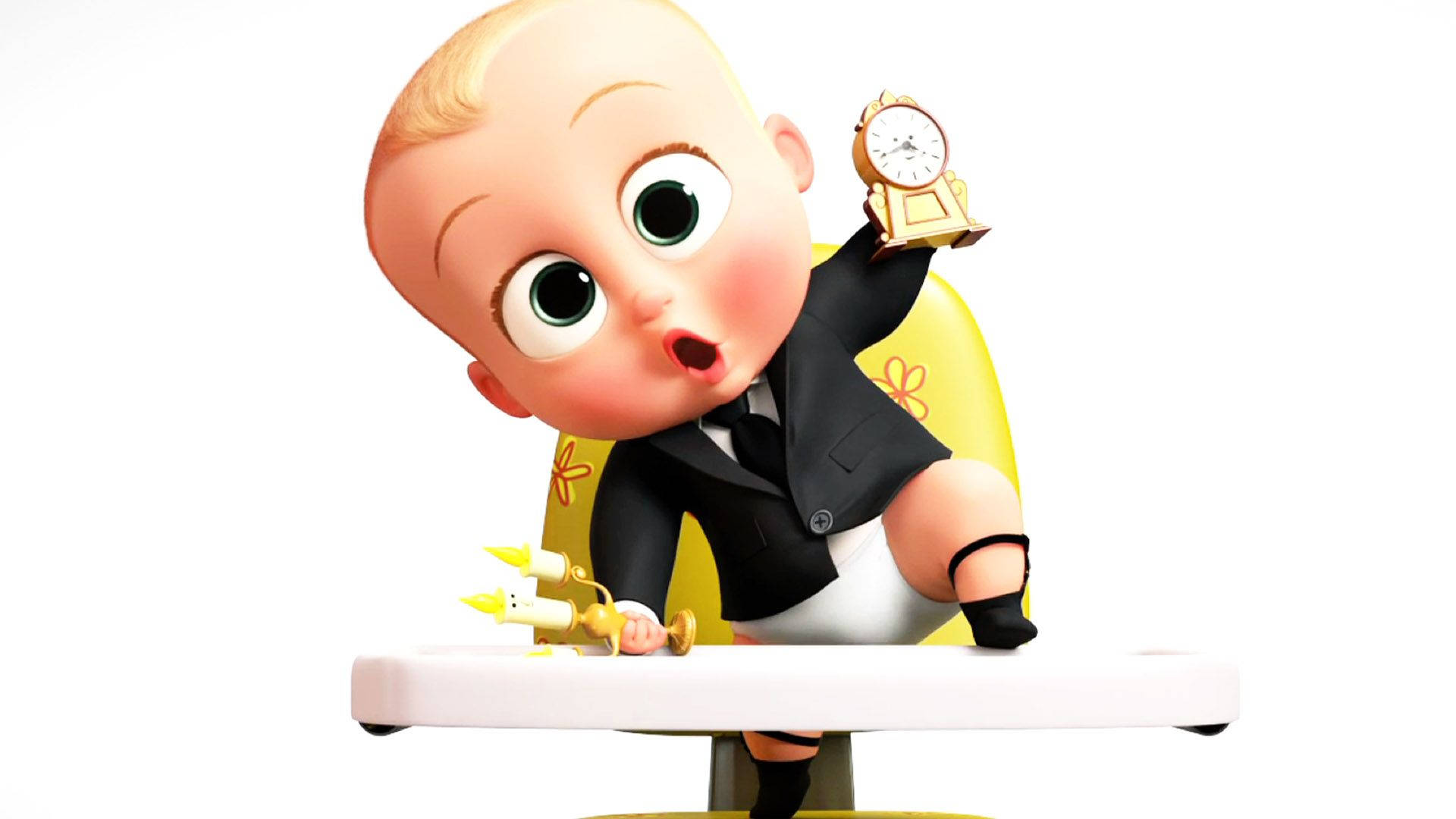 The Boss Baby On High Chair Background