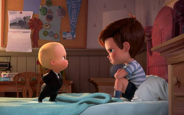 The Boss Baby Ted In Bed Background