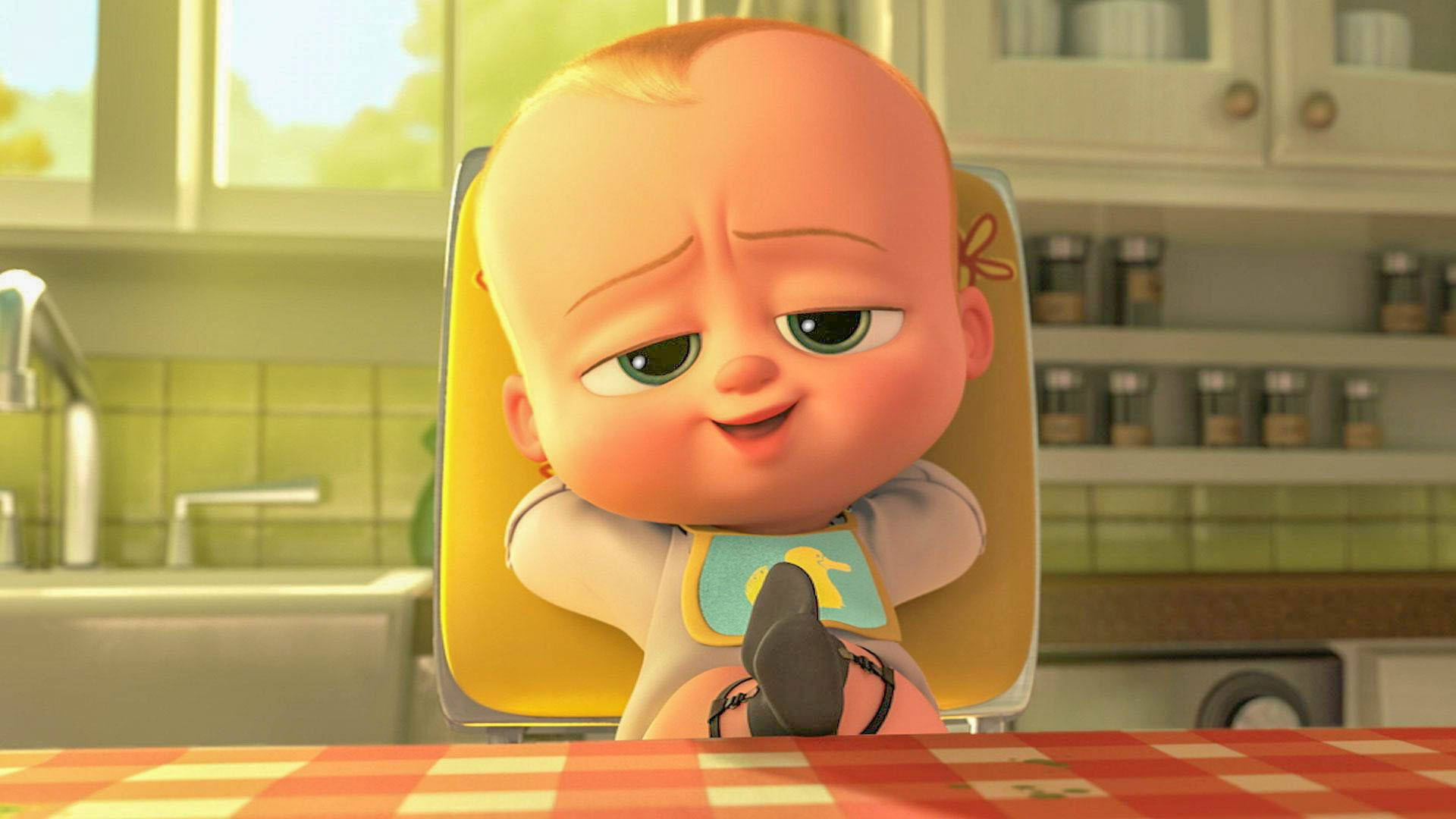 The Boss Baby With Duck Bib Background