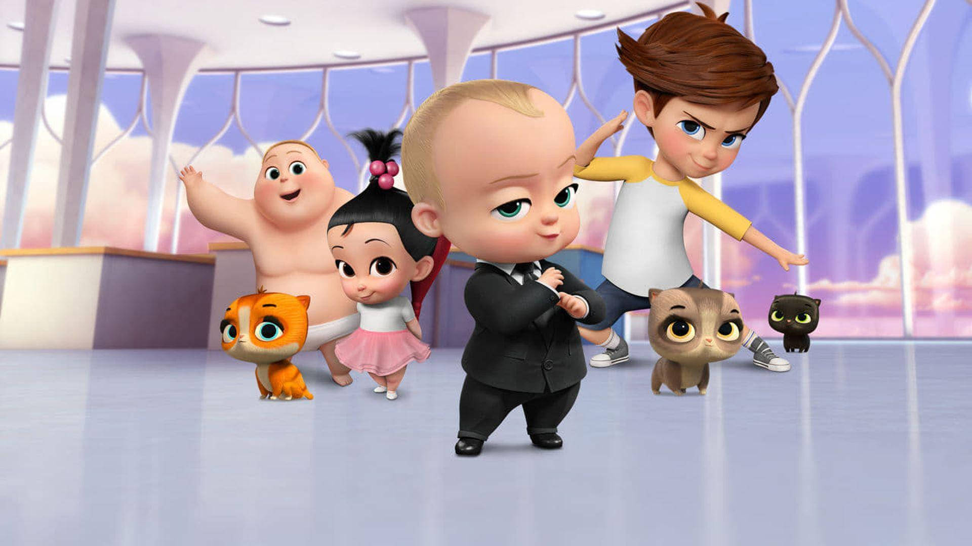 The Boss Baby With Three Kittens Background