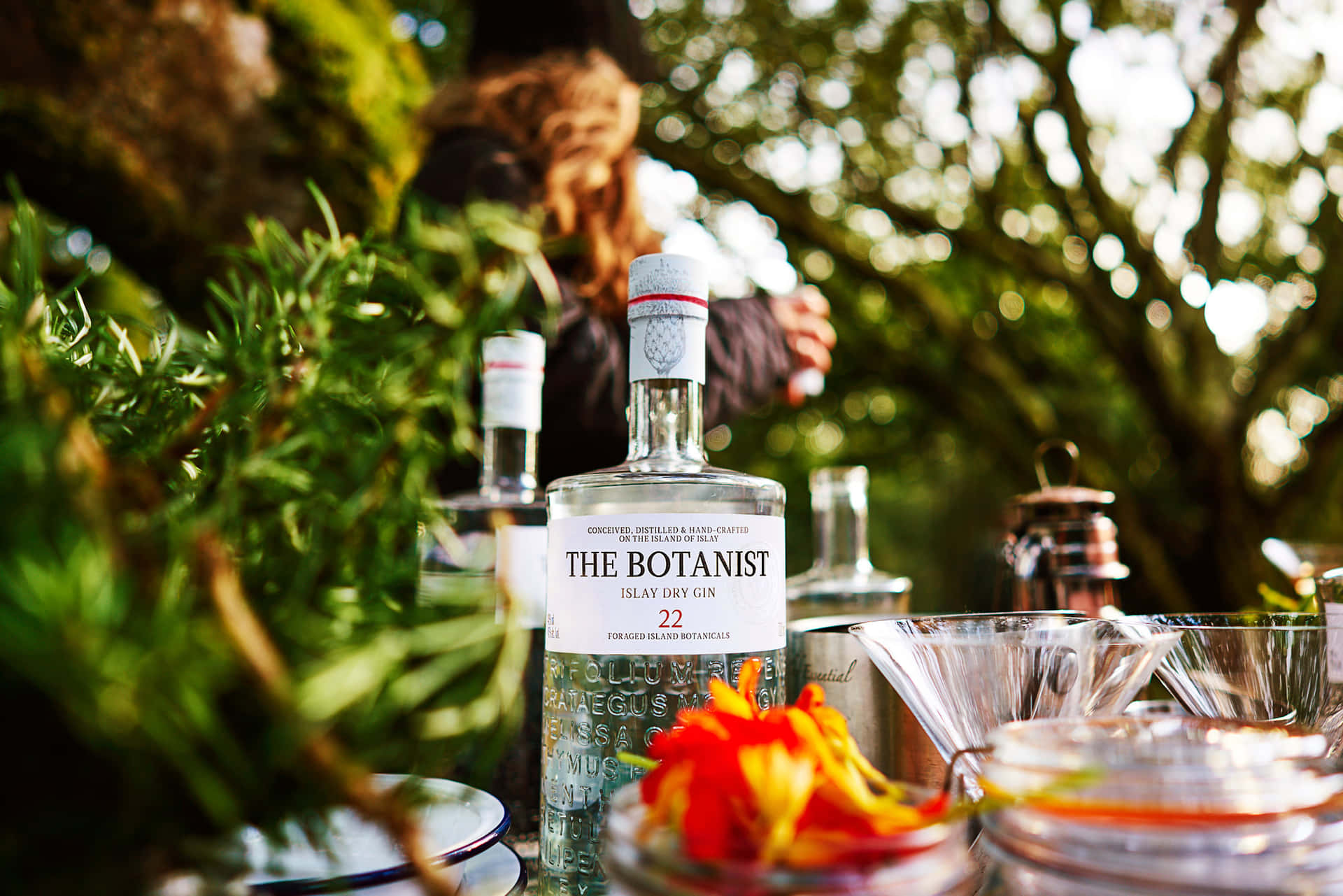 The Botanist Islay Dry Gin Alcoholic Drink Bokeh Effect