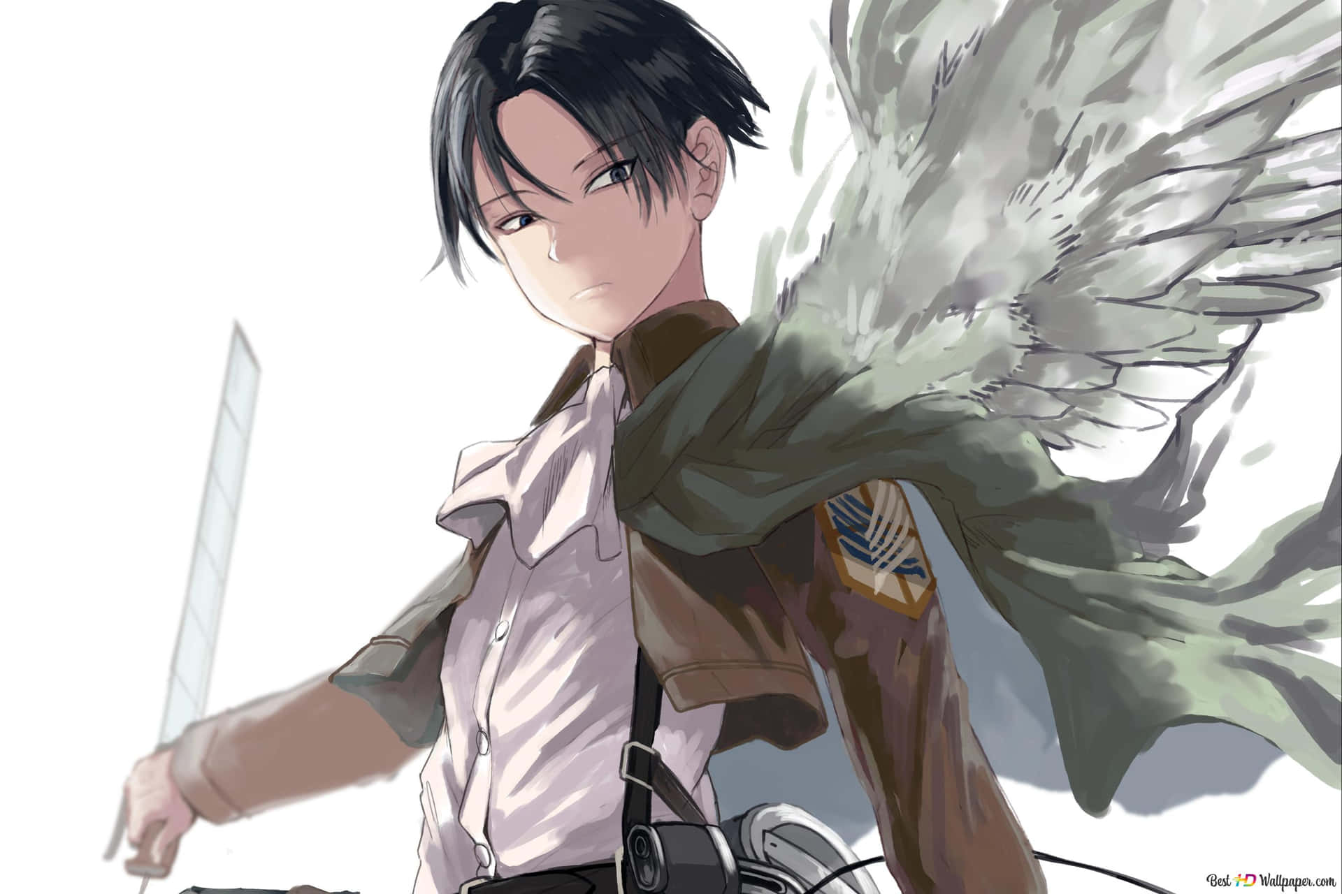 The Brave Captain Levi From Attack On Titan Background