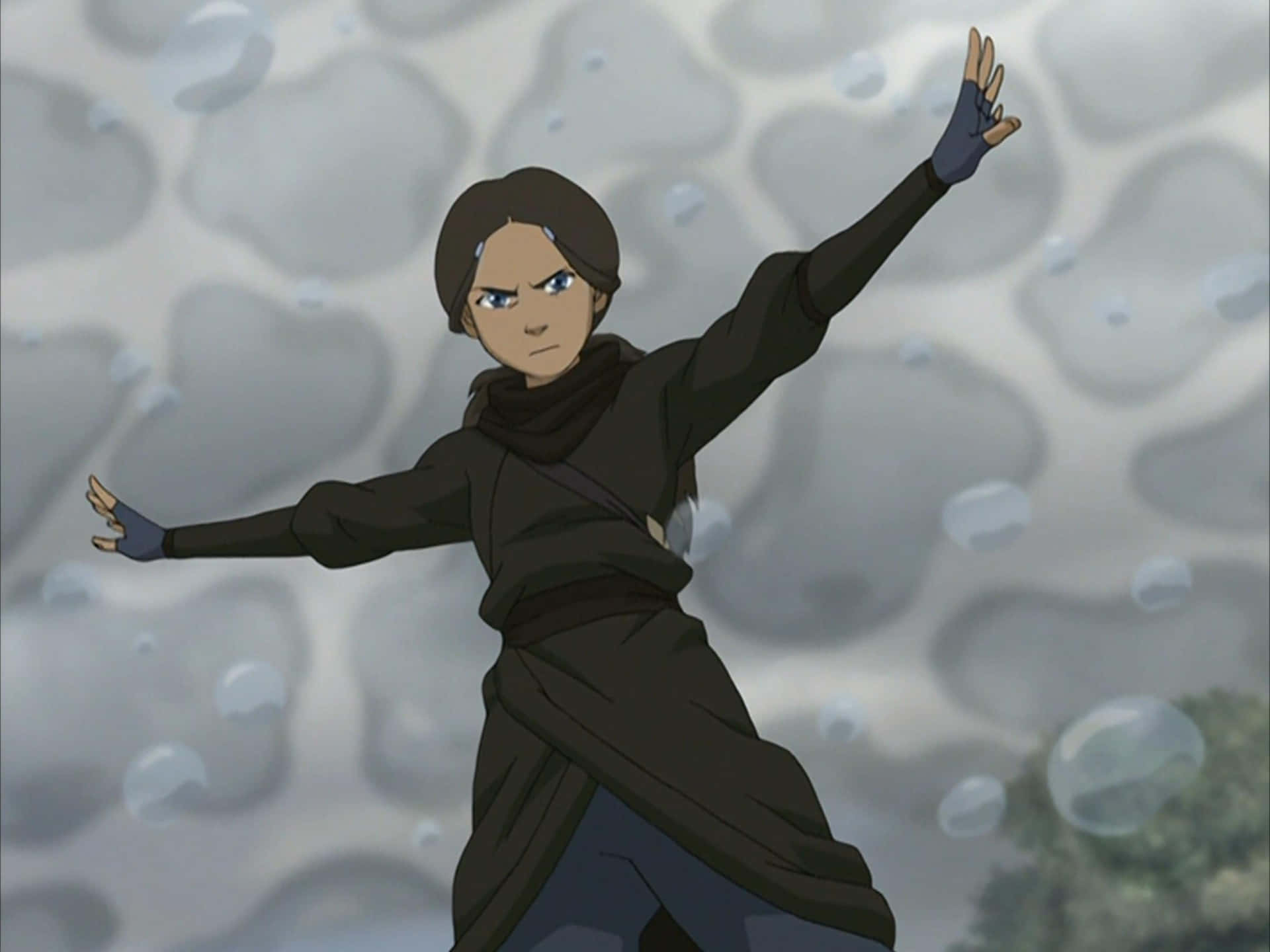 The Brave Waterbender, Katara Under Full Moon Background