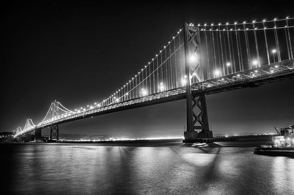 The Breathtaking City Skyline Of San Francisco In Black And White