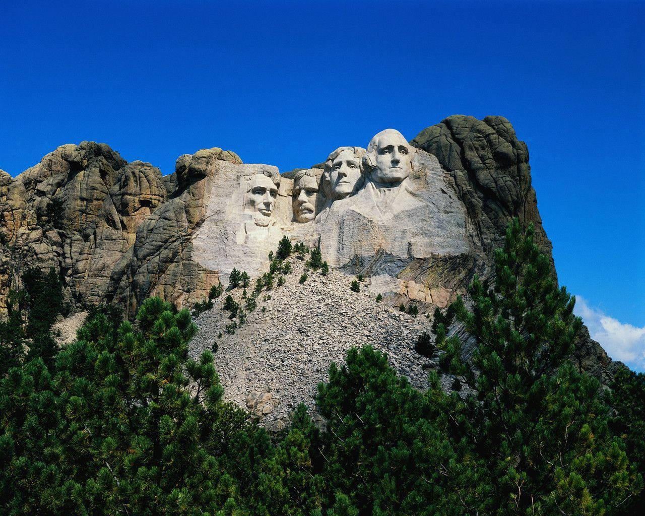 The Breathtaking View Of Mount Rushmore Background