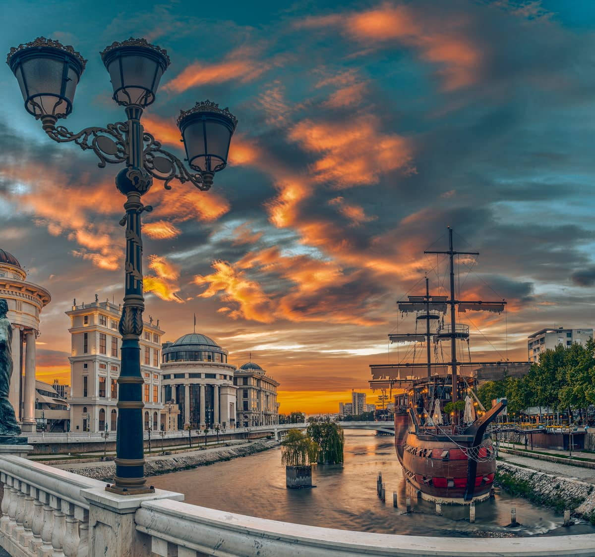 The Bridge Of Art In North Macedonia Background