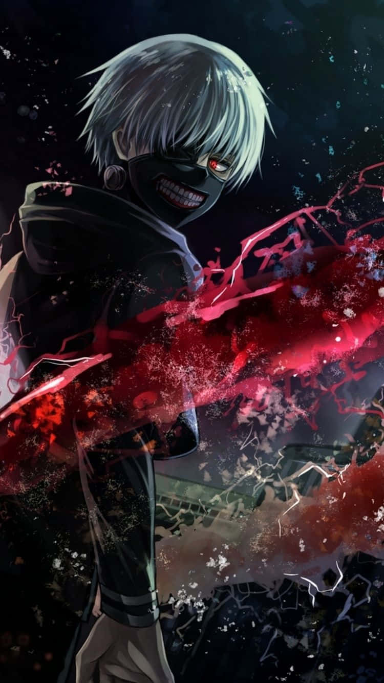 The Bright And Colorful Design Of The Iphone 11 Red Anime Background