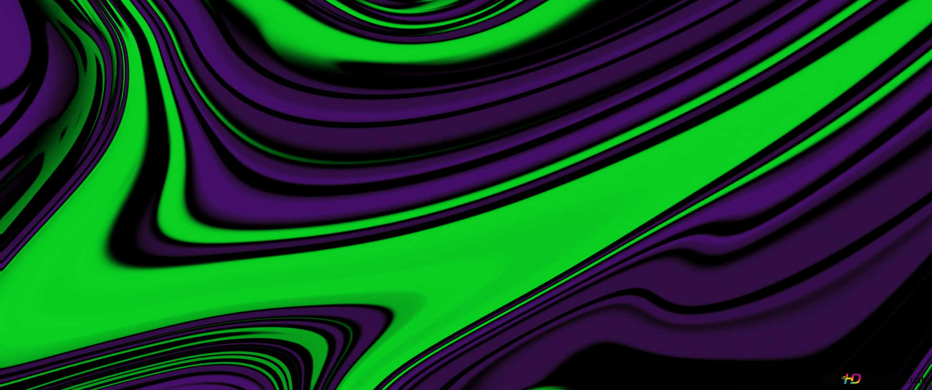 The Bright Colors Of Neon Green And Purple Background